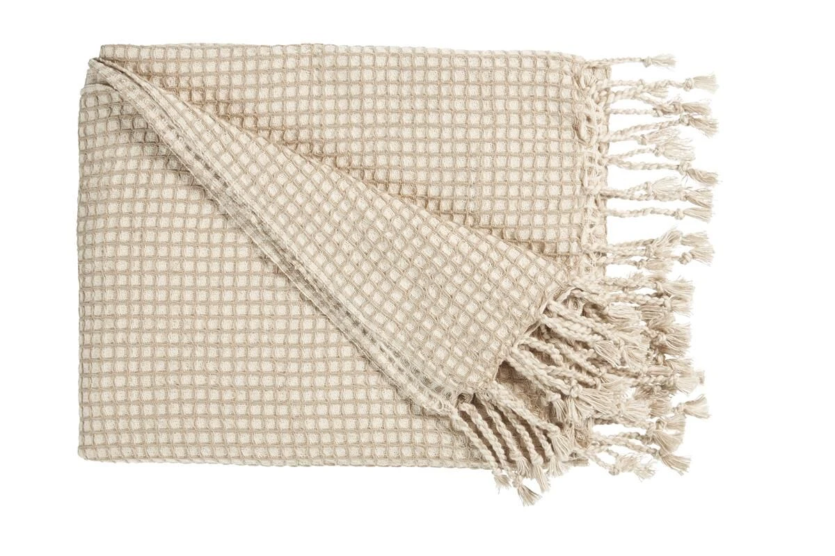 Rivièra Maison Finley Sandfarben Tagesdecke 1 Rivièra Maison Finley Sandfarben Tagesdecke