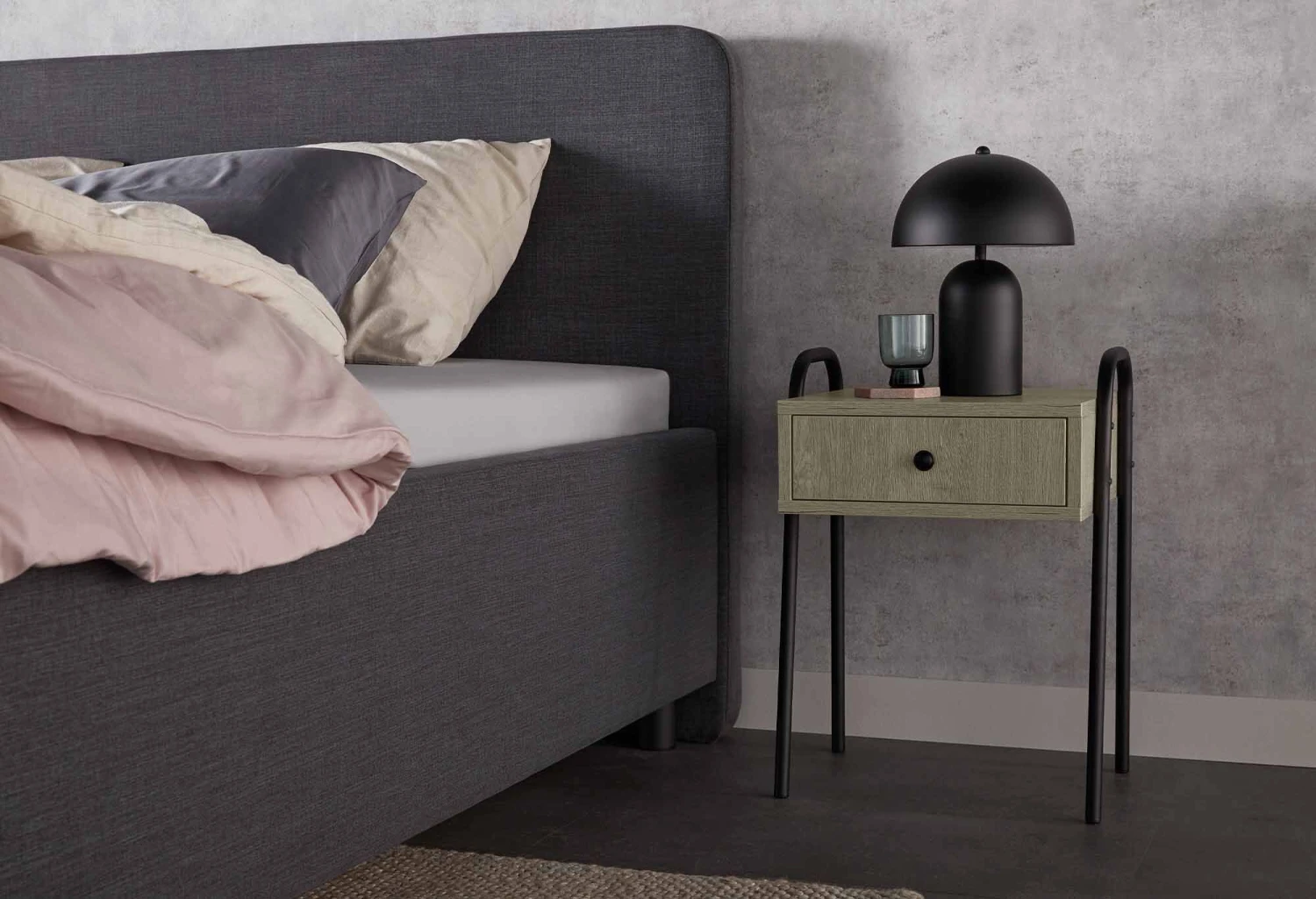 Nachttisch Slide Weiß/Schwarz 3 Nachttisch Slide Weiß/Schwarz – Bild 3