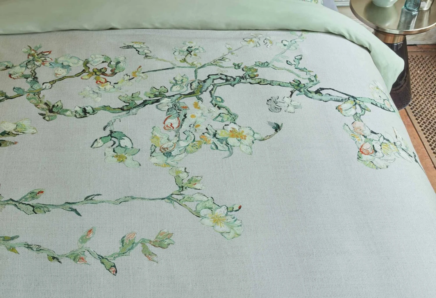 Van Gogh Blossom Bettwäsche Grau 4 Van Gogh Blossom Bettwäsche Grau – Bild 4