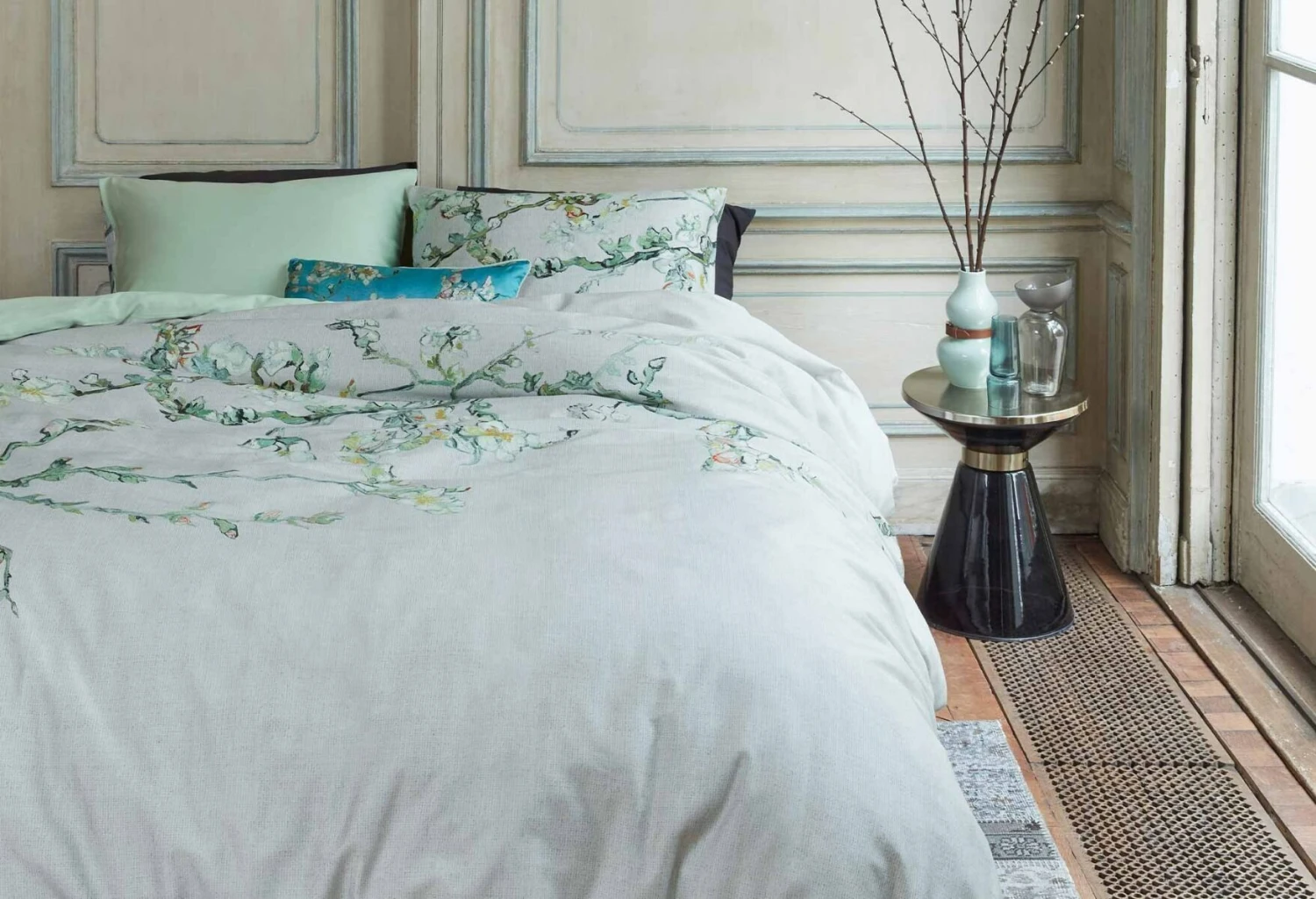 Van Gogh Blossom Bettwäsche Grau 2 Van Gogh Blossom Bettwäsche Grau – Bild 2