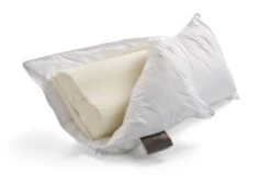 Dixxius Hybrid Synthetik Kopfkissen -Schlafkomfort Rabattwelt 40x80 open geritst met latex kern en schuimlaag 1