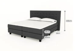 Boxspringbett Online-Only Gemini -Schlafkomfort Rabattwelt afmetingen gemini 80