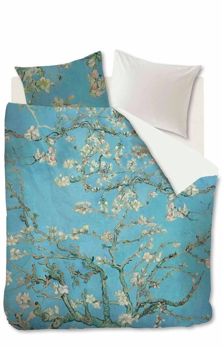Van Gogh Almond Blossom Bettwäsche Blau 1 Van Gogh Almond Blossom Bettwäsche Blau