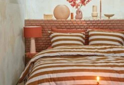 VTwonen Vt Wonen Bold Stripe Bettwäsche Hellbraun -Schlafkomfort Rabattwelt bold stripe light brown 00 mood
