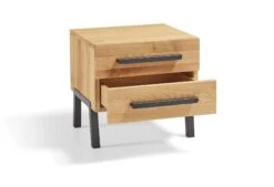 Nachttisch Balance Charm Aus Holz Und Stahl -Schlafkomfort Rabattwelt charm nk metal eiken b