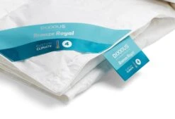 Dixxius Bronze Royal Custom Climate Partnerbettdecke 21 Dixxius Bronze Royal Custom Climate Partnerbettdecke -Schlafkomfort Rabattwelt climate partnerdekbed opgerold detail label