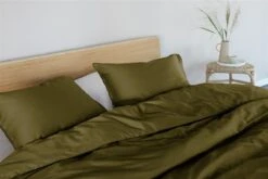 Beddinghouse Care Conscious Bettwäsche Olivgrün -Schlafkomfort Rabattwelt conscious olive green 2 mood large