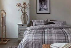 Rivièra Maison Cozy Check Bettwäsche Sandfarben -Schlafkomfort Rabattwelt cozy check sand 01 mood