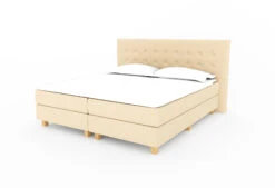 Boxspringbett Online-Only Gemini -Schlafkomfort Rabattwelt gemini vrijstaand driekwart 4x3 offwhite lichtepootjes