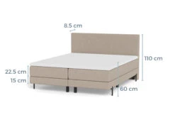 Boxspringbett Home 105 - Schnell Lieferbar -Schlafkomfort Rabattwelt h105 afmetingen 1
