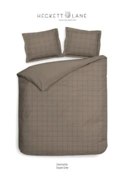 Heckett & Lane Diamante Bettwäsche Taupe Grau