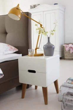 Nachttisch Dansk Weiss -Schlafkomfort Rabattwelt nachtkast dansk wit 2 1