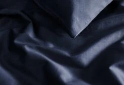 Dixxius Luxurious Porto Bettwäsche Dunkelblau -Schlafkomfort Rabattwelt navy c