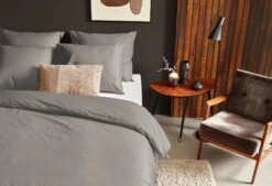 Dixxius Luxurious Porto Bettwäsche Kohle-Grau -Schlafkomfort Rabattwelt steel b