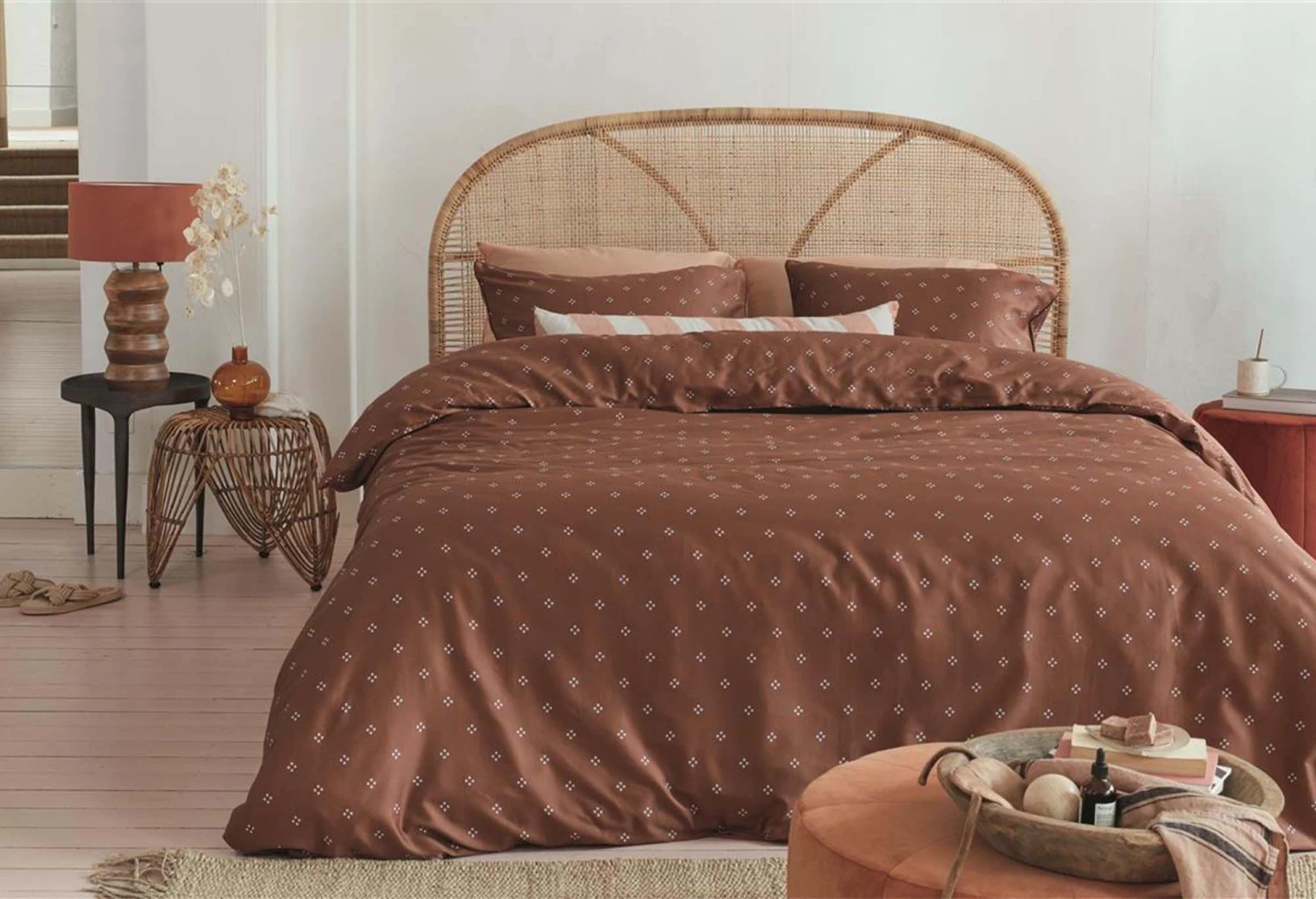 VTwonen Vt Wonen Sticking Dots Bettwäsche Terra 4 VTwonen Vt Wonen Sticking Dots Bettwäsche Terra – Bild 4