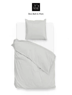 Zo!Home Satinado Bettwäsche Silber Grau -Schlafkomfort Rabattwelt zo home bettwasche satinado ash grey 1 1