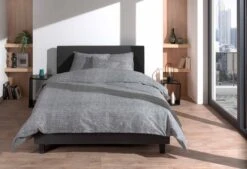 Zo!Home Lino Bettwäsche Anthrazit -Schlafkomfort Rabattwelt zo home dekbedovertrek lino dark grey 4 1