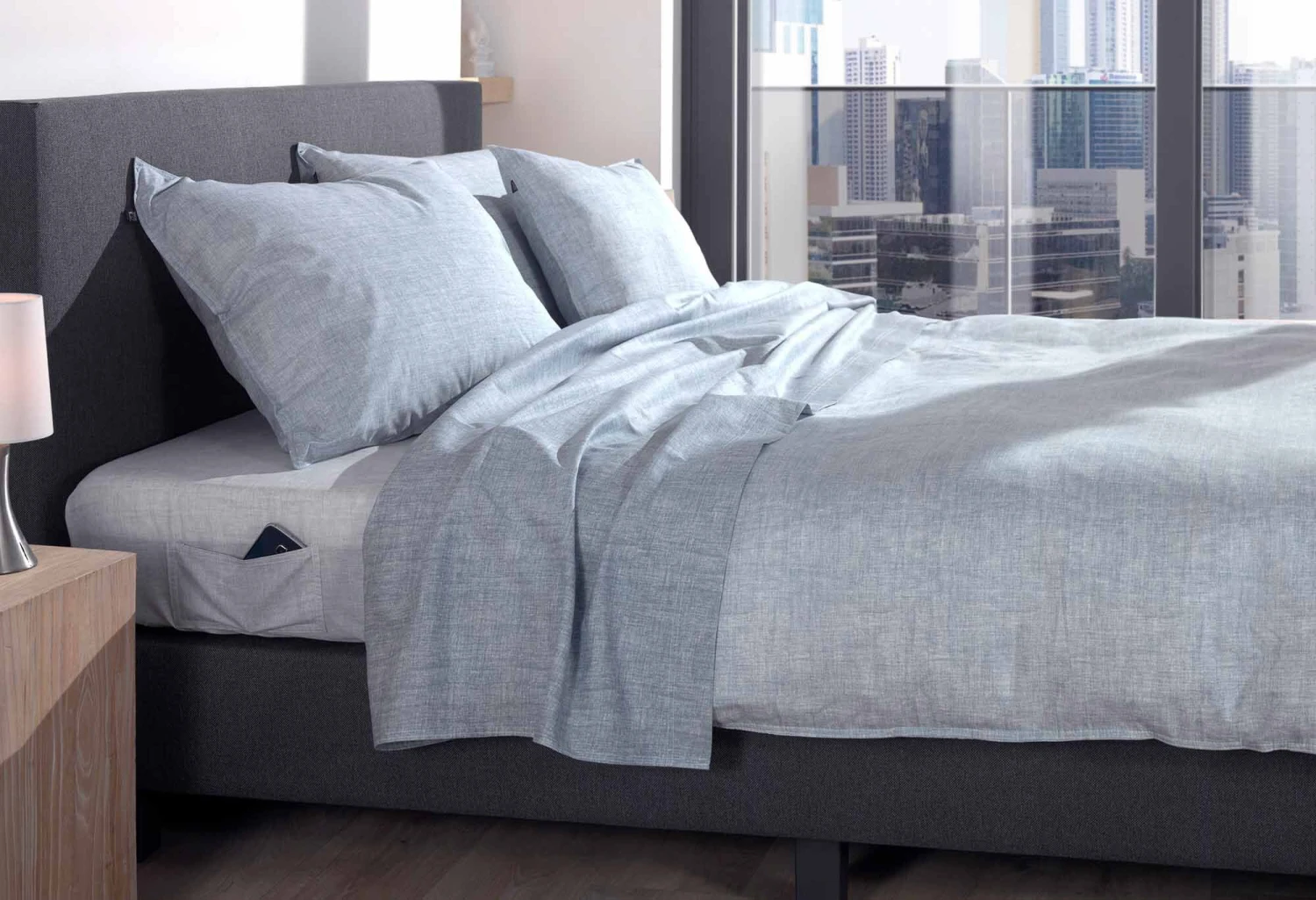 Zo!Home Lino Bettwäsche Denim Blau 2 Zo!Home Lino Bettwäsche Denim Blau – Bild 2