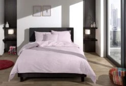 Zo!Home Lino Bettwäsche Flieder-Grau -Schlafkomfort Rabattwelt zo home dekbedovertrek lino grey lilac 4