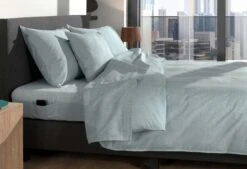 Zo!Home Lino Bettwäsche Mintgrün -Schlafkomfort Rabattwelt zo home dekbedovertrek lino mint green 5 1