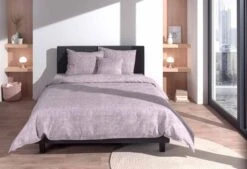 Zo!Home Lino Bettwäsche Violett -Schlafkomfort Rabattwelt zo home dekbedovertrek lino purple 4