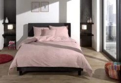 Zo!Home Lino Bettwäsche Rosa -Schlafkomfort Rabattwelt zo home dekbedovertrek lino shell nude 4 2