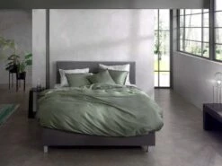 Zo!Home Satinado Bettwäsche Grasgrün -Schlafkomfort Rabattwelt zo home dekbedovertrek satinado army green 4