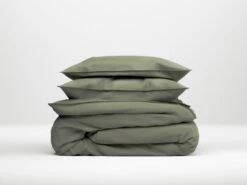 Zo!Home Satinado Bettwäsche Grasgrün -Schlafkomfort Rabattwelt zo home dekbedovertrek satinado army green 2