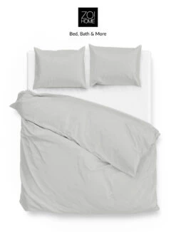 Zo!Home Satinado Bettwäsche Silber Grau