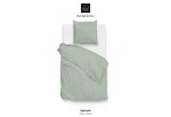 Zo!Home Satinado Bettwäsche Hellgrün 7 Zo!Home Satinado Bettwäsche Hellgrün -Schlafkomfort Rabattwelt zo home dekbedovertrek satinado foam green 1 1