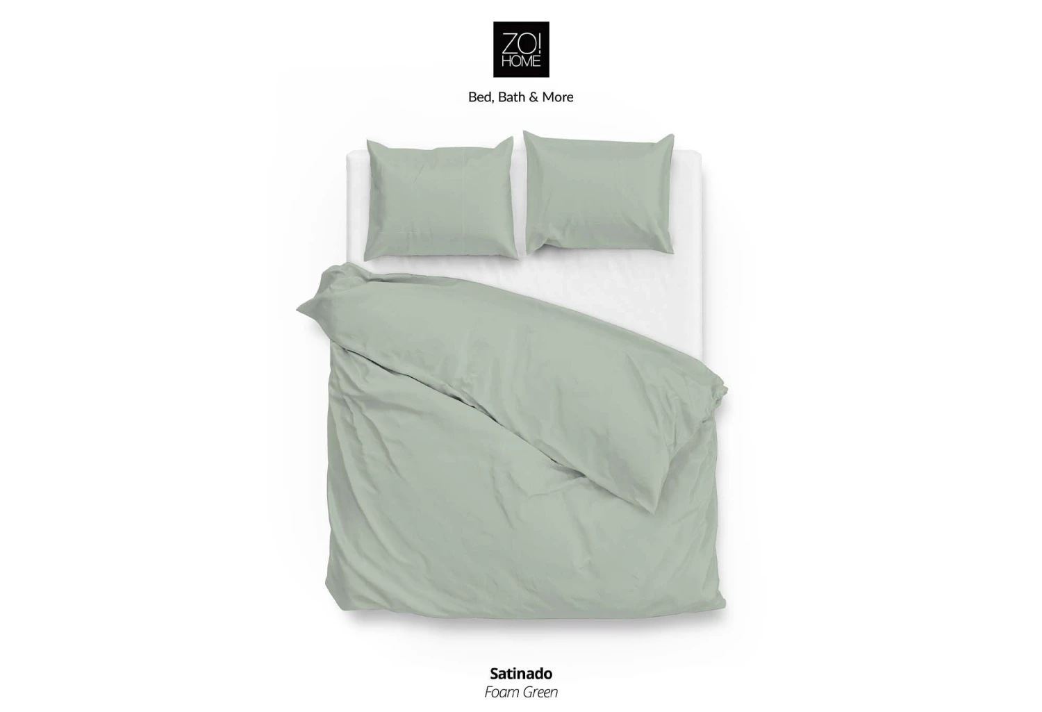 Zo!Home Satinado Bettwäsche Hellgrün 1 Zo!Home Satinado Bettwäsche Hellgrün