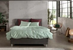 Zo!Home Satinado Bettwäsche Hellgrün 9 Zo!Home Satinado Bettwäsche Hellgrün -Schlafkomfort Rabattwelt zo home dekbedovertrek satinado foam green 4