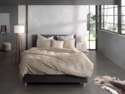 Zo!Home Satinado Bettwäsche Sandfarben -Schlafkomfort Rabattwelt zo home dekbedovertrek satinado forest sand 4 1