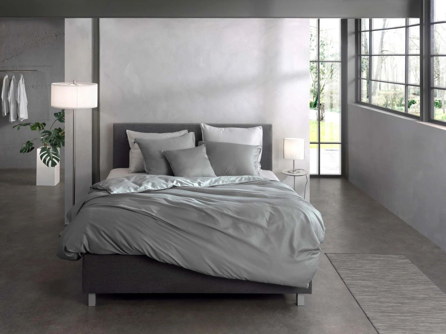 Zo!Home Satinado Bettwäsche Stahl-Grau 5 Zo!Home Satinado Bettwäsche Stahl-Grau – Bild 5