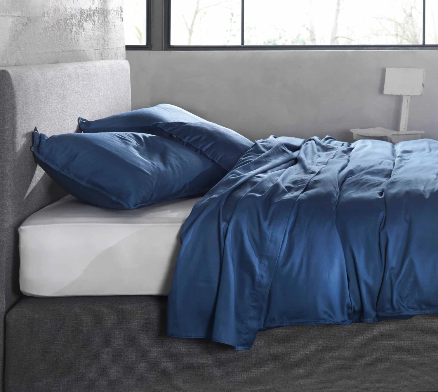 Zo!Home Satinado Bettwäsche Blau 2 Zo!Home Satinado Bettwäsche Blau – Bild 2