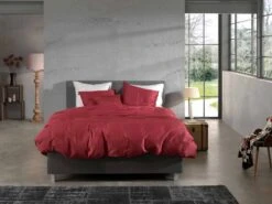 Zo!Home Satinado Bettwäsche Dunkelrot 12 Zo!Home Satinado Bettwäsche Dunkelrot -Schlafkomfort Rabattwelt zo home dekbedovertrek satinado spicy red 4 1