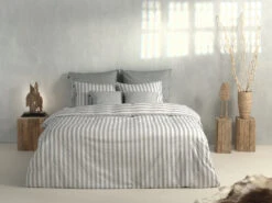 Zo!Home Banda Di Lino Bettwäsche Taubengrau -Schlafkomfort Rabattwelt zohome dekbedovertrek katoen banda di lino dove grey 4 1